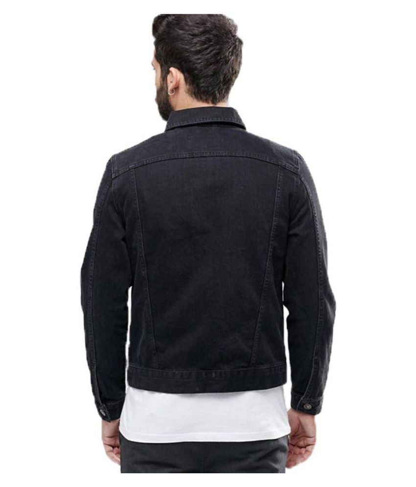 Kotty Black Denim Jacket - Buy Kotty Black Denim Jacket Online at Best ...