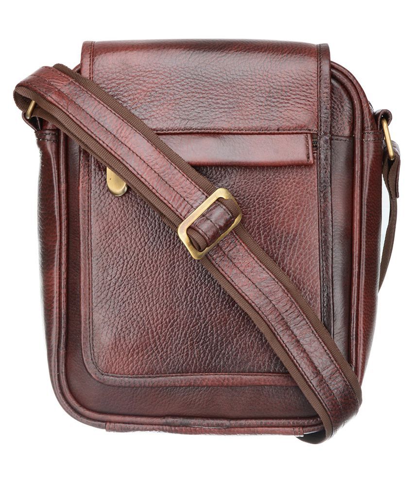 Maskino SB003 Brown Leather Casual Messenger Bag - Buy Maskino SB003 ...