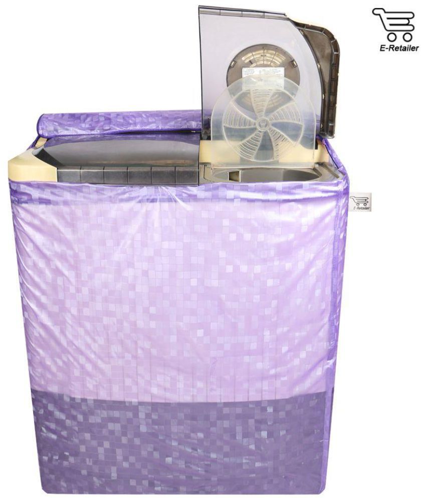     			E-Retailer Single PVC Purple Colour Square Design Semi-Automatic 7 KG Washing Machine Covers