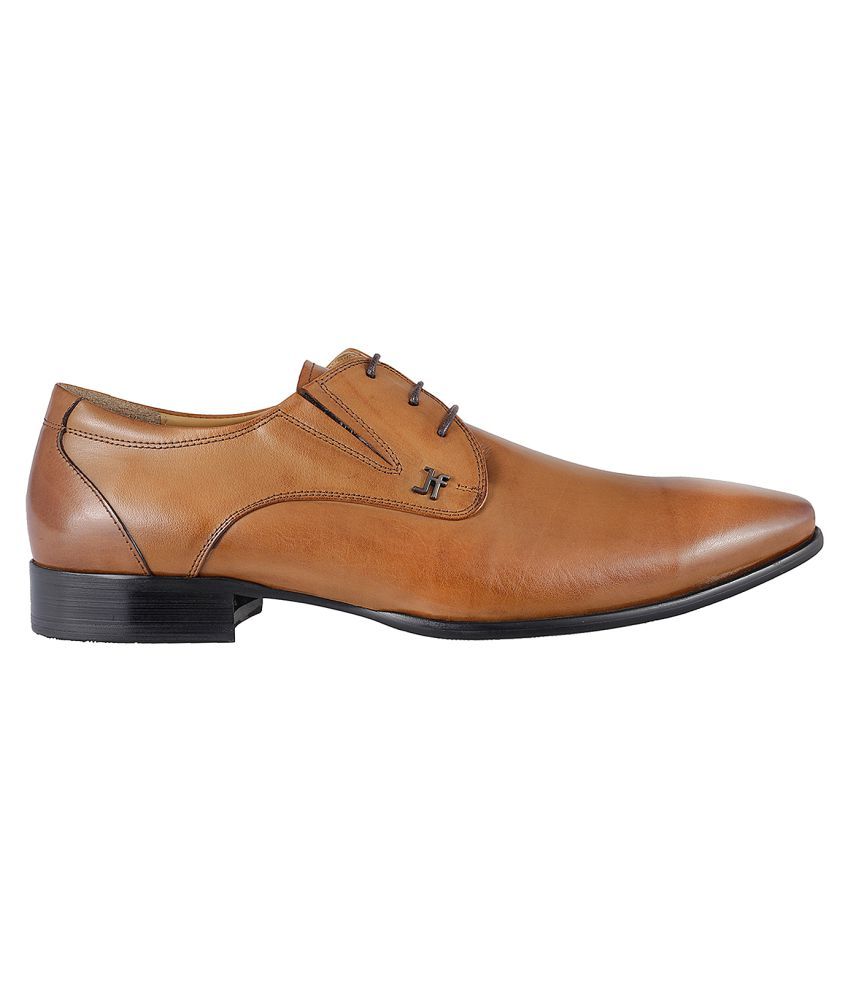 J Fontini TAN Derby Genuine Leather 