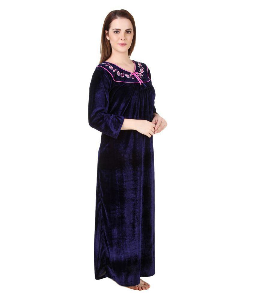 velvet nighty design