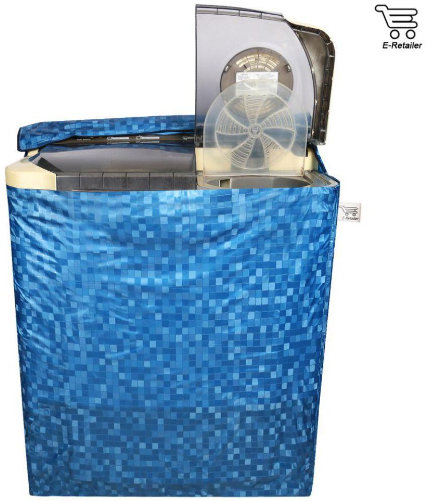     			E-Retailer Single PVC Blue Colour Square Design Semi-Automatic 7.5 KG Washing Machine Covers