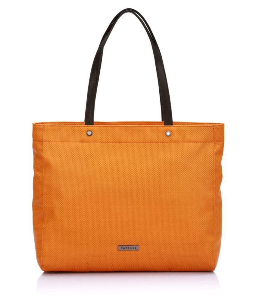 Caprese Yellow Faux Leather Shoulder Bag - Buy Caprese Yellow Faux ...