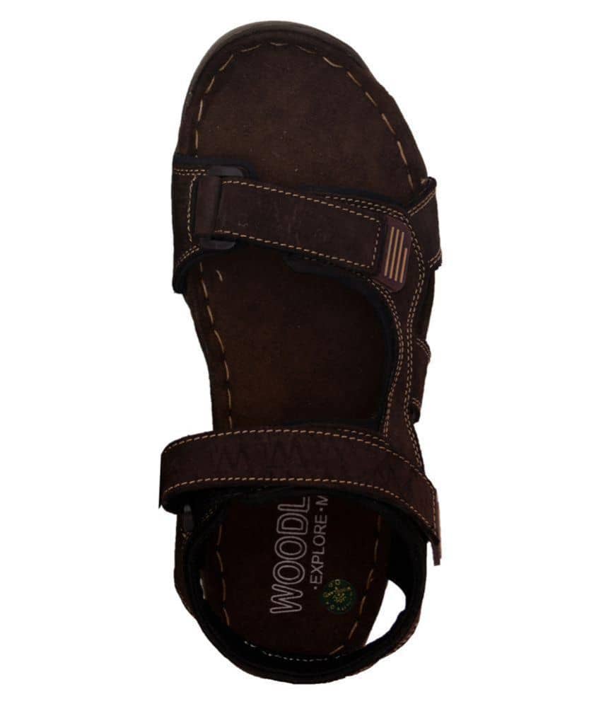 woodland brown floater sandals