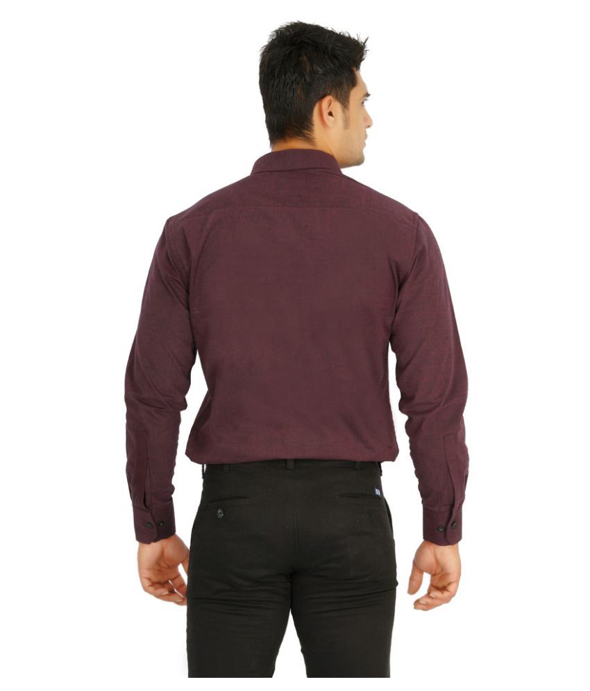 C N B Maroon Formal Slim Fit Shirt - Buy C N B Maroon Formal Slim Fit ...