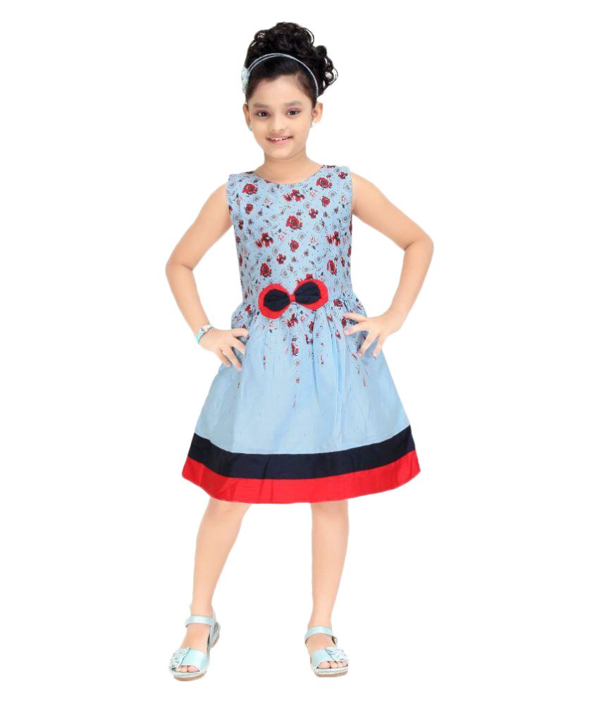 Trendy Girls Sky Blue Colour Party Wear Frock - Buy Trendy Girls Sky ...