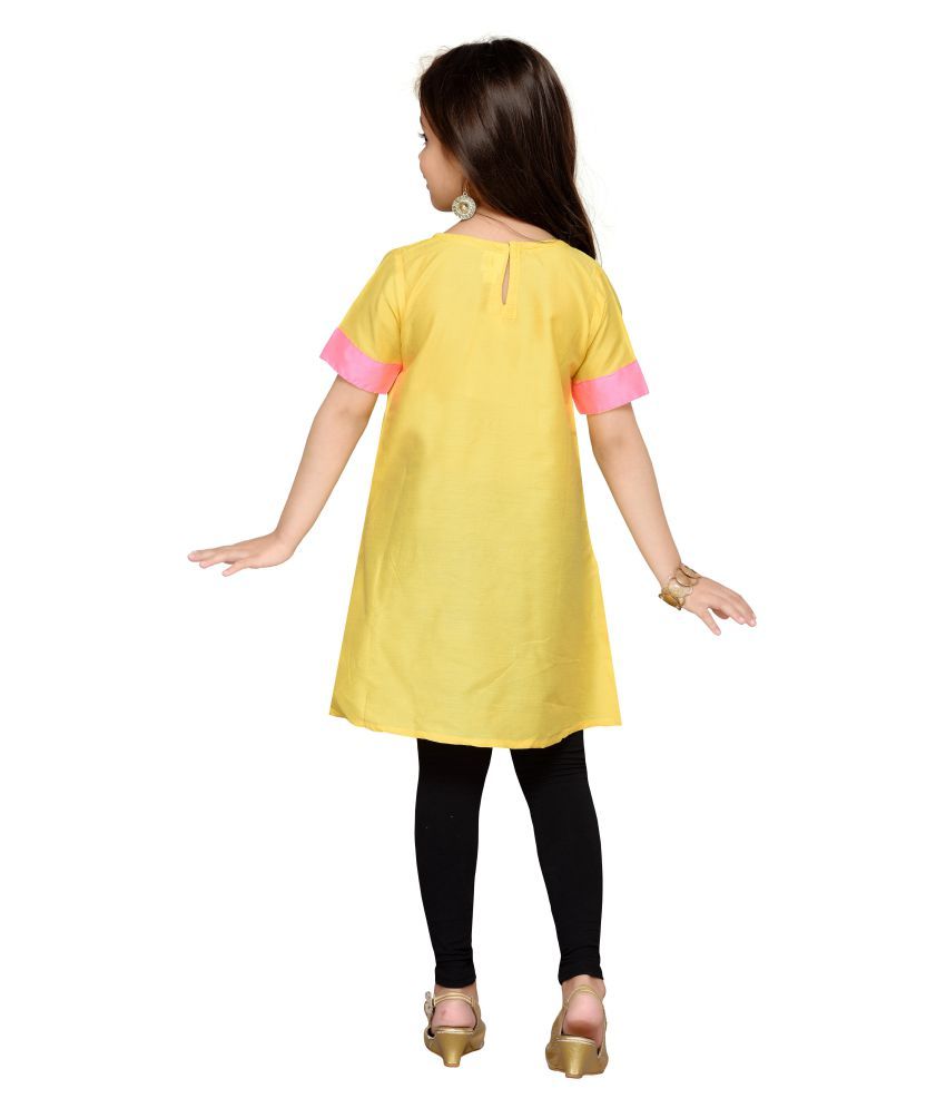 lemon yellow colour kurti