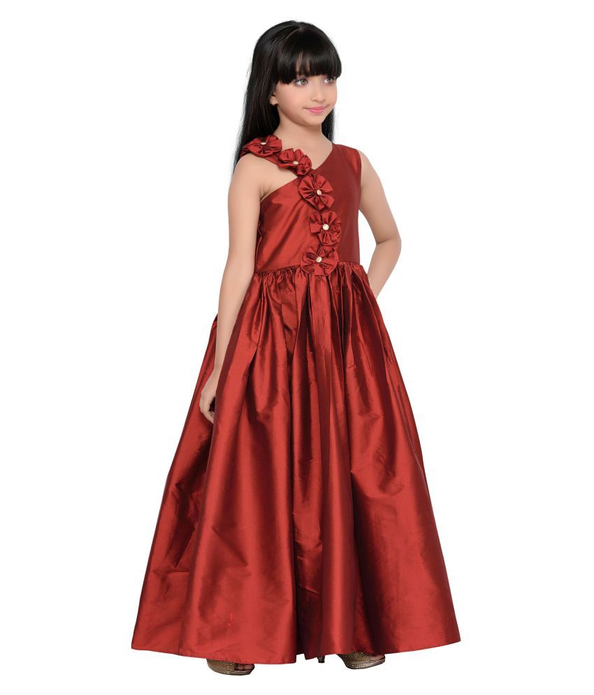 gown maroon color