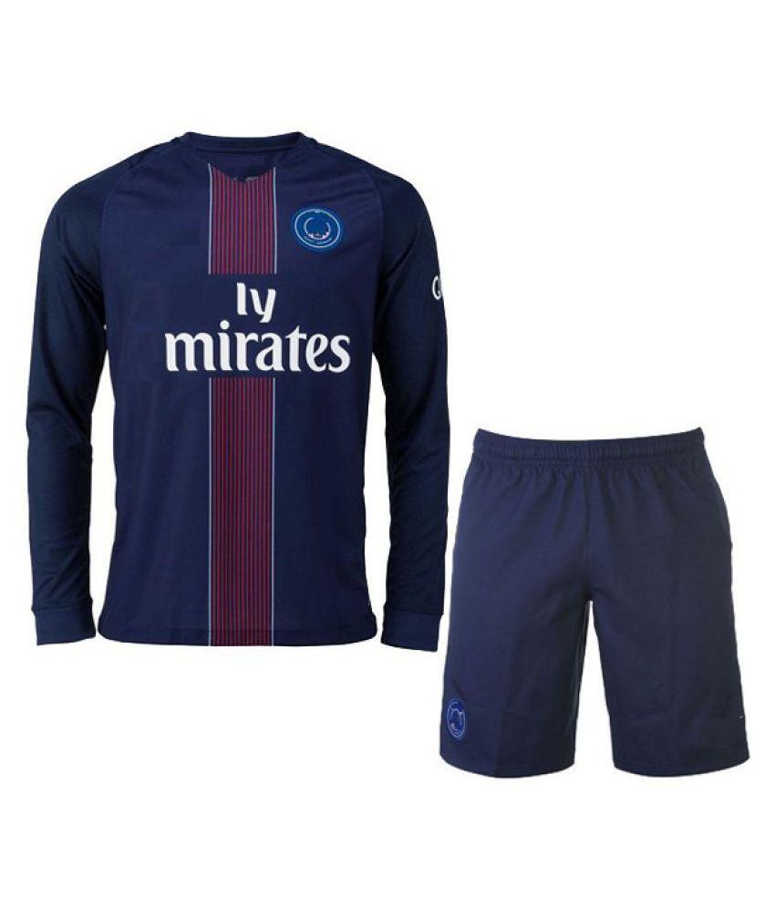 Paris Blue full sleeves football jersey 