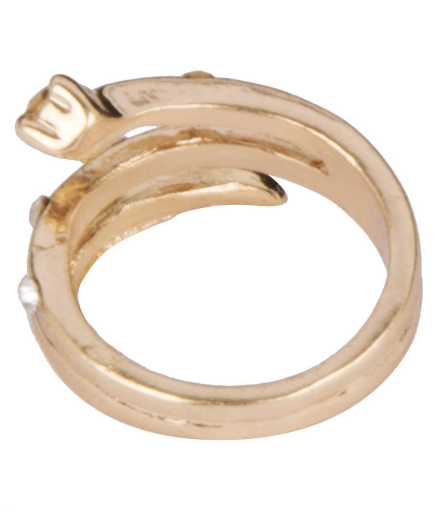 Diva Walk Golden Alloy Ring: Buy Diva Walk Golden Alloy Ring Online in ...