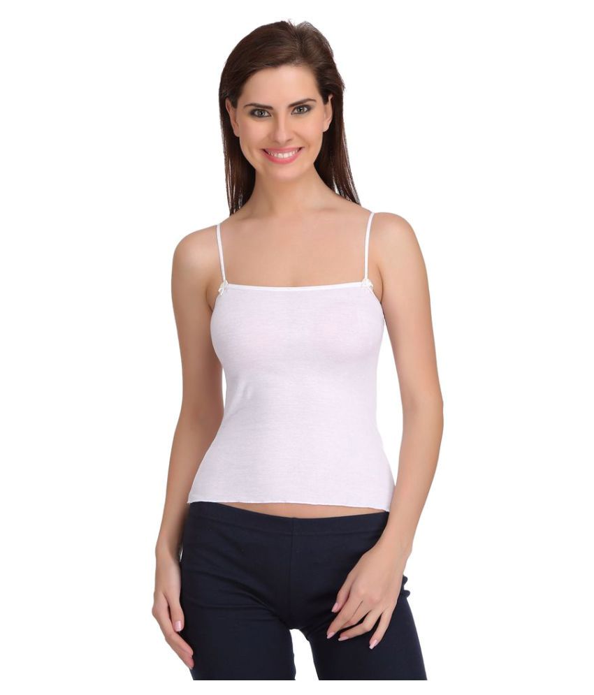 Buy Care In White Cotton Camisole Pack Of 2 Online At Best Prices In