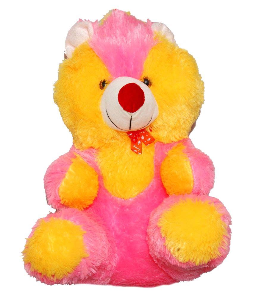 pink and yellow teddy bear