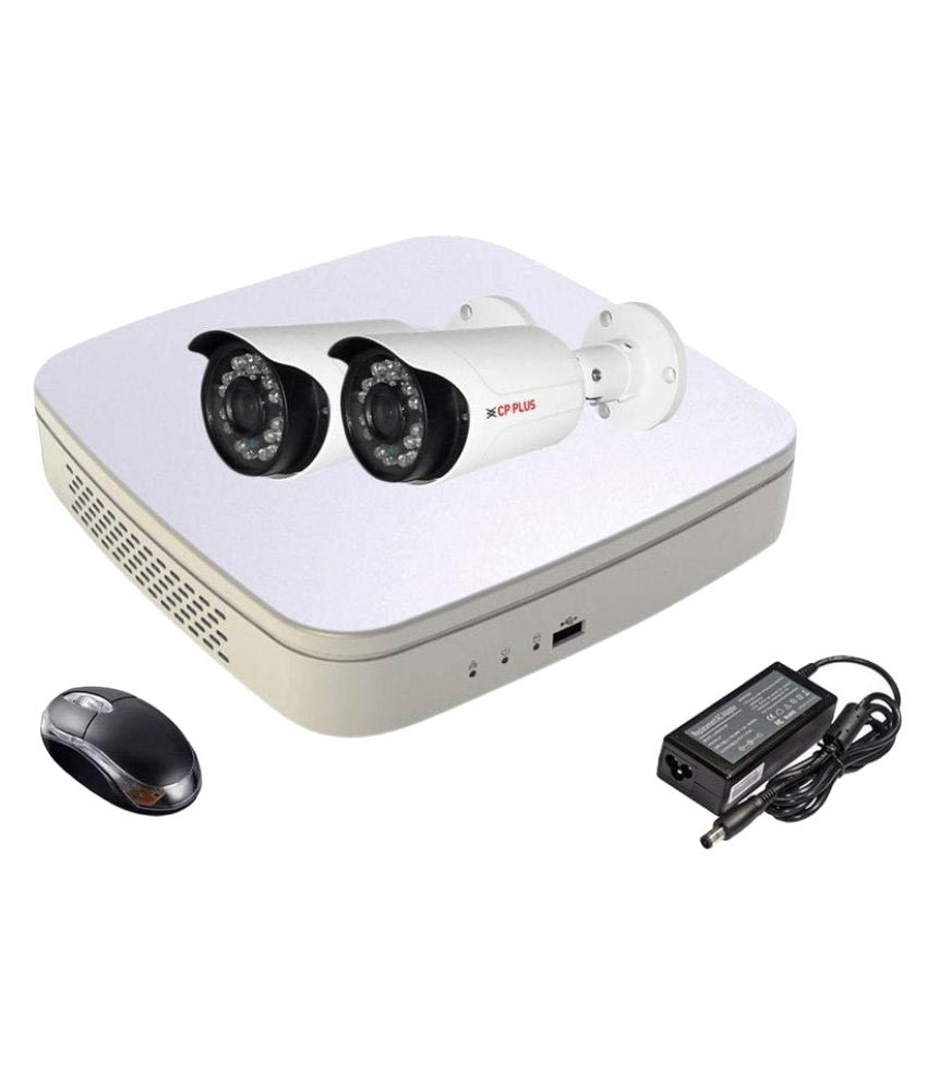 CP Plus 4CH DVR 1Pcs, CP Plus Bullet Camera 2Pcs Surveillance Kit Price