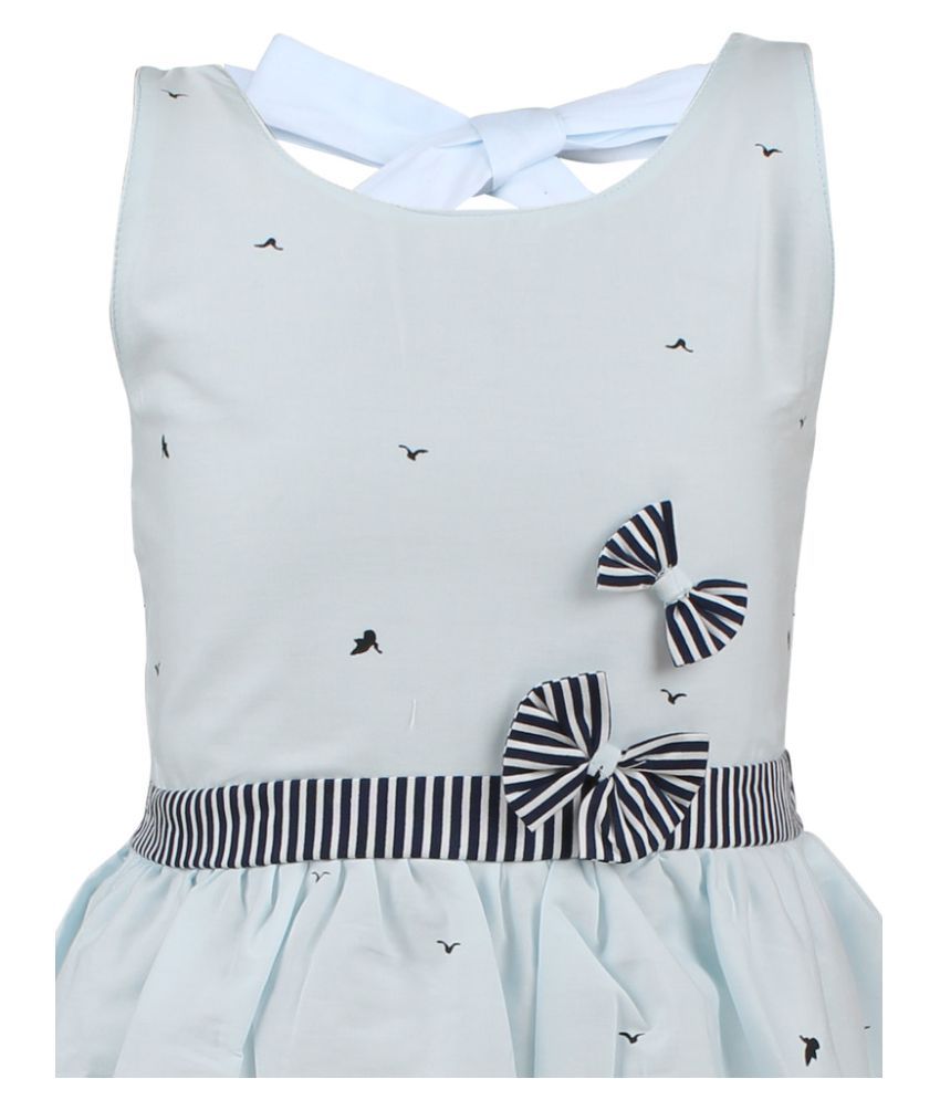 sky blue frock design