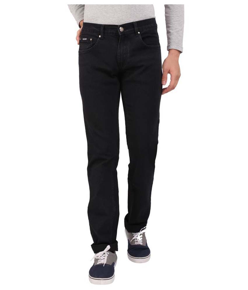 mens black straight jeans