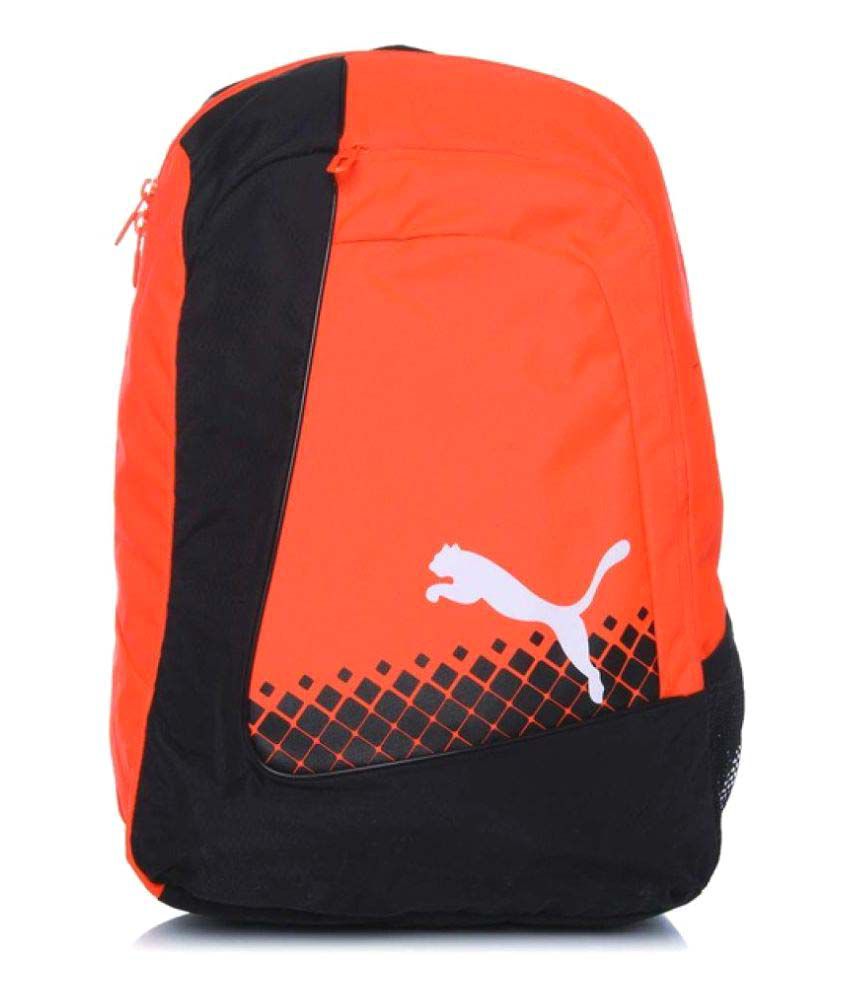 orange puma backpack
