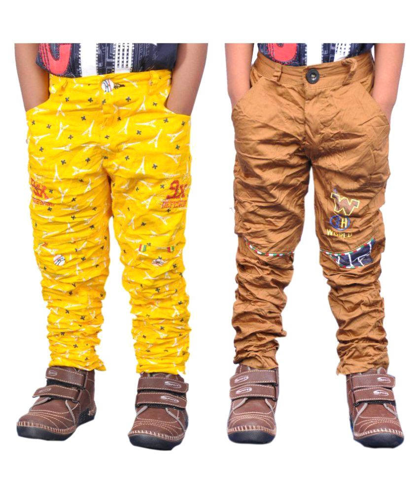 AD & AV Multicolored Cotton Regular Pants Combo - Buy AD & AV Multicolored Cotton Regular Pants 