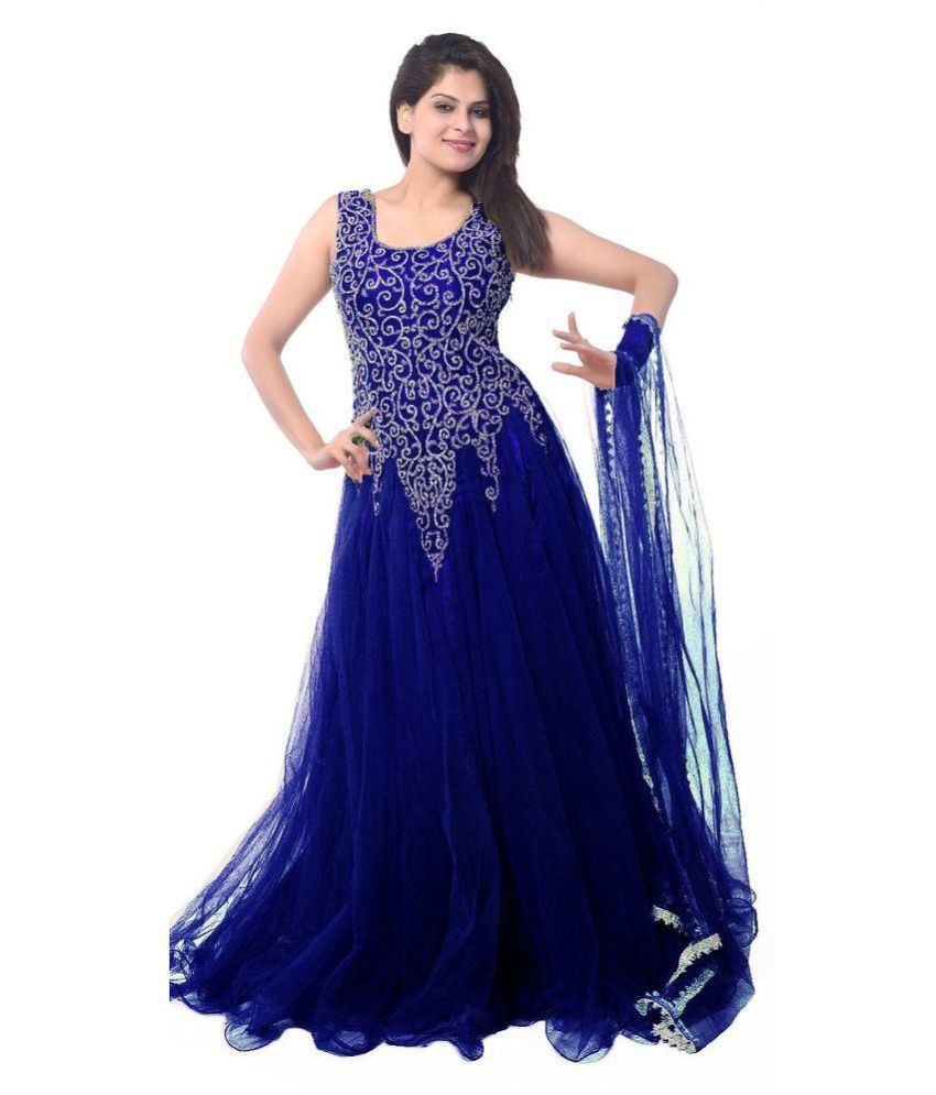 simple net gown design