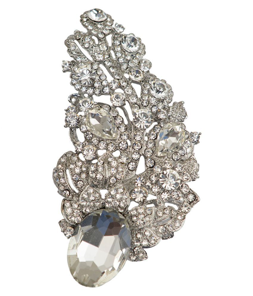 Taj Pearl Designer Crystal Brooch: Buy Taj Pearl Designer Crystal ...