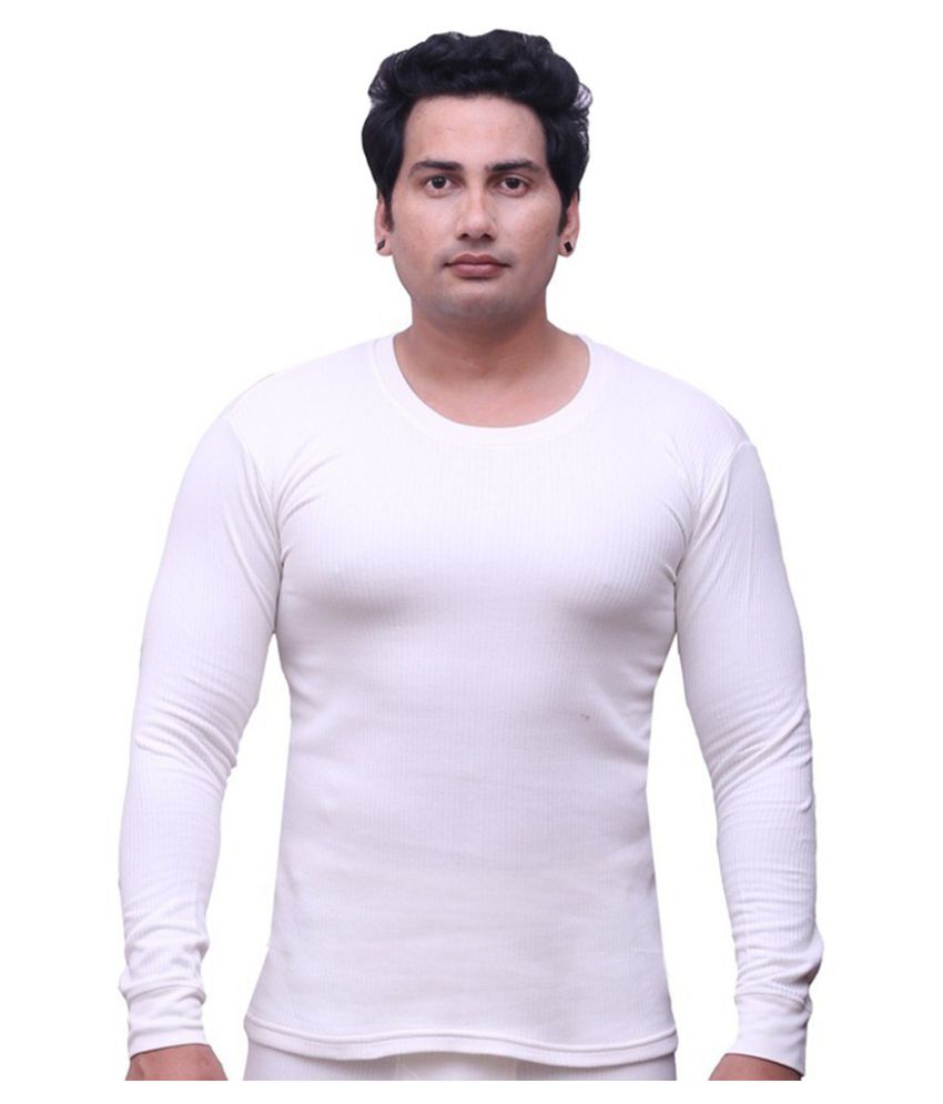     			Selfcare - White Cotton Men's Thermal Tops ( Pack of 1 )