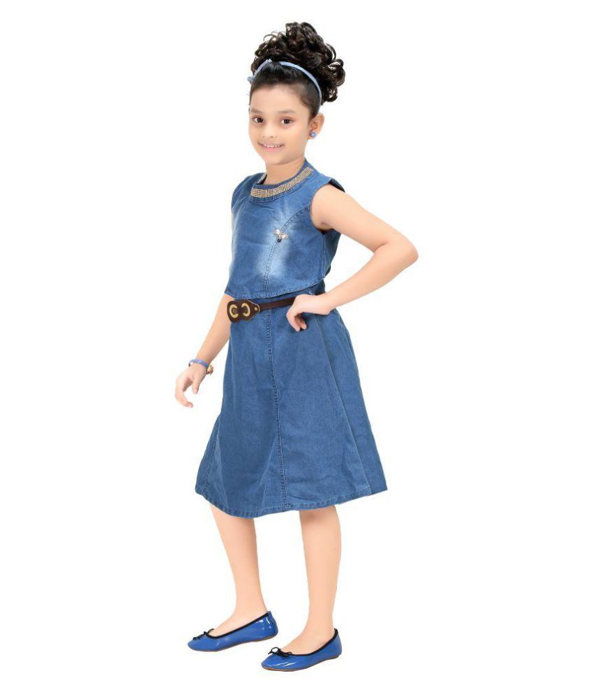 denim short frock