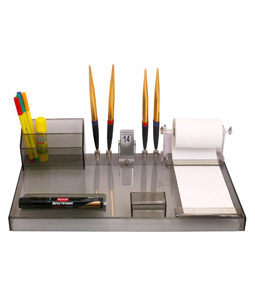 Rasper Multipurpose Acrylic Desk Organiser Cum Pen Stand For Office Table Buy Online at Best