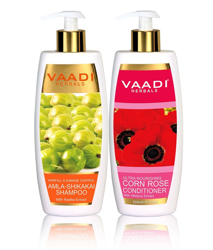 Vaadi Herbals Amla Shampoo & Corn Rose Conditioner Shampoo ...