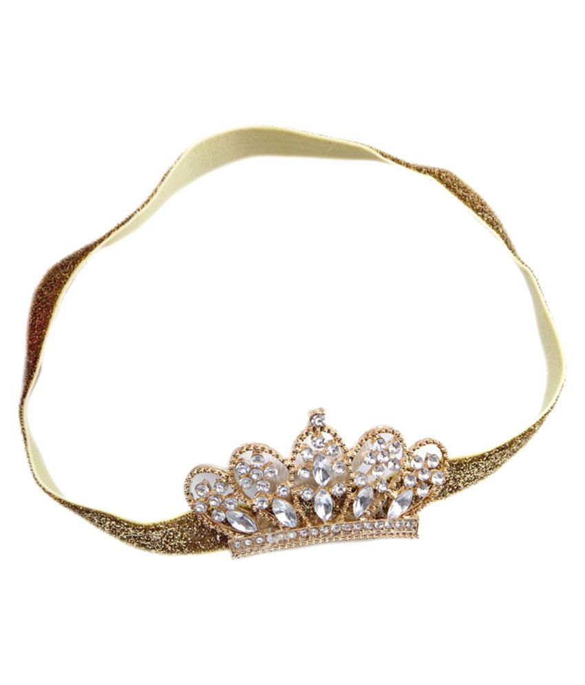 baby gold crown headband