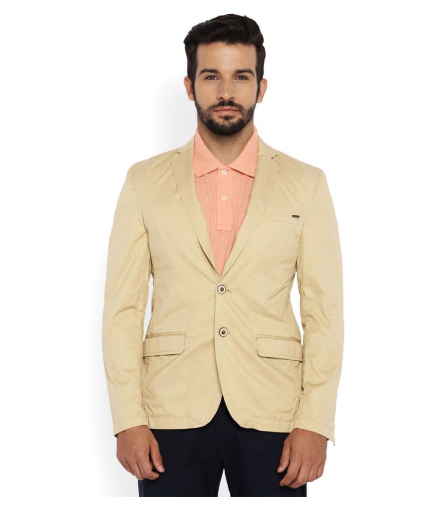 men's beige casual jacket