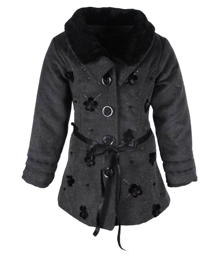 Cutecumber Grey Polyester Winter Jacket Buy Cutecumber Grey Polyester