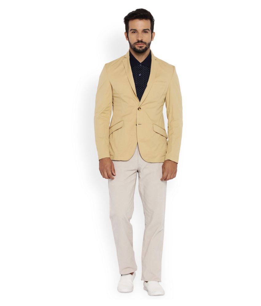 beige casual blazer