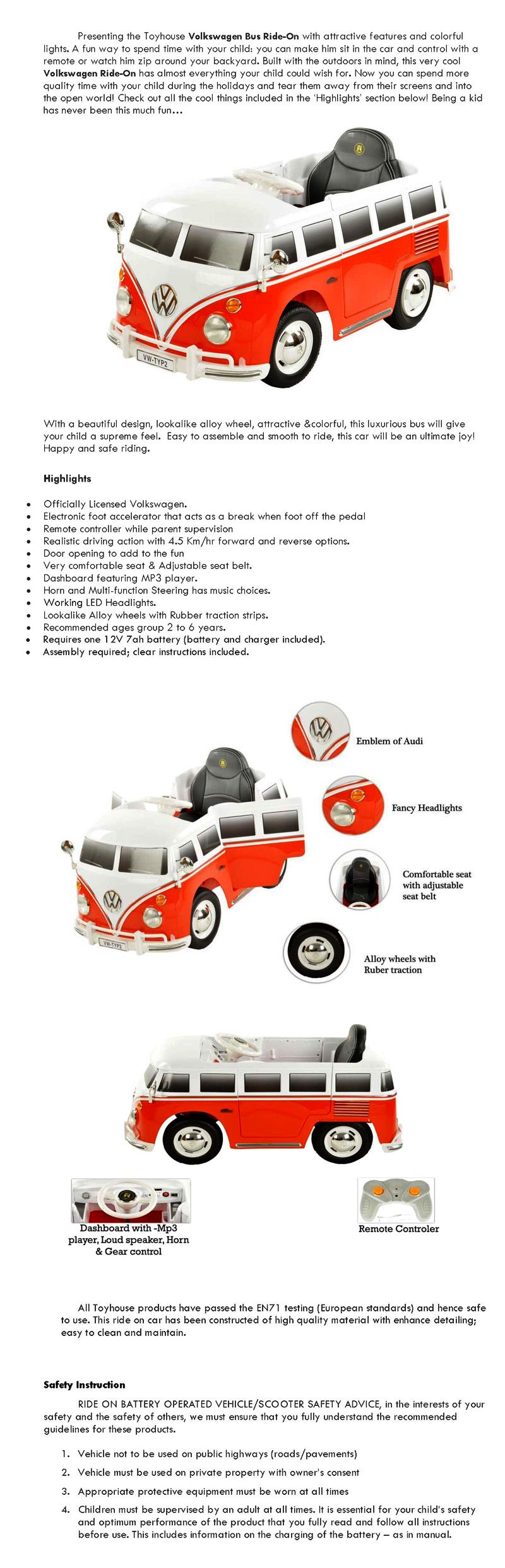 battery operated vw bus