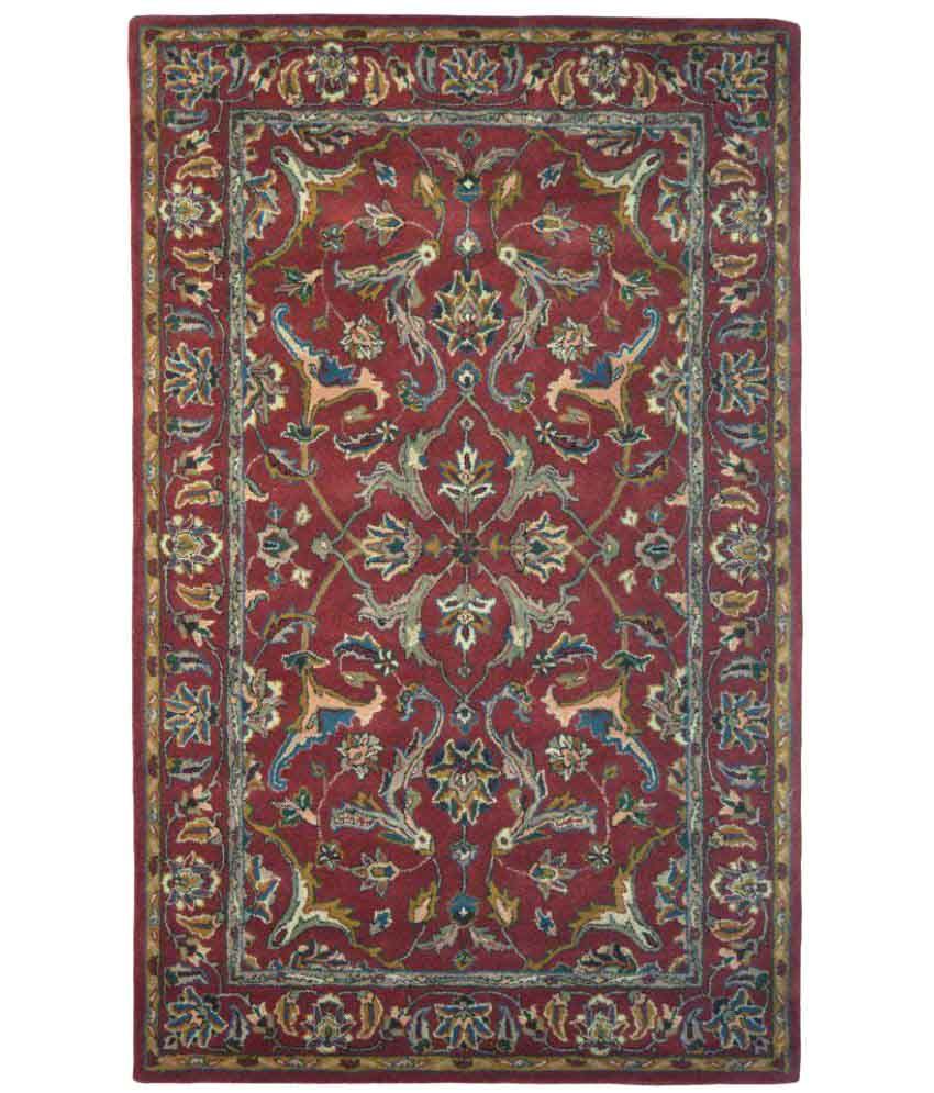 Eastern Weavers Red Rug Wool Ethnic Buy Eastern Weavers Red Rug Wool