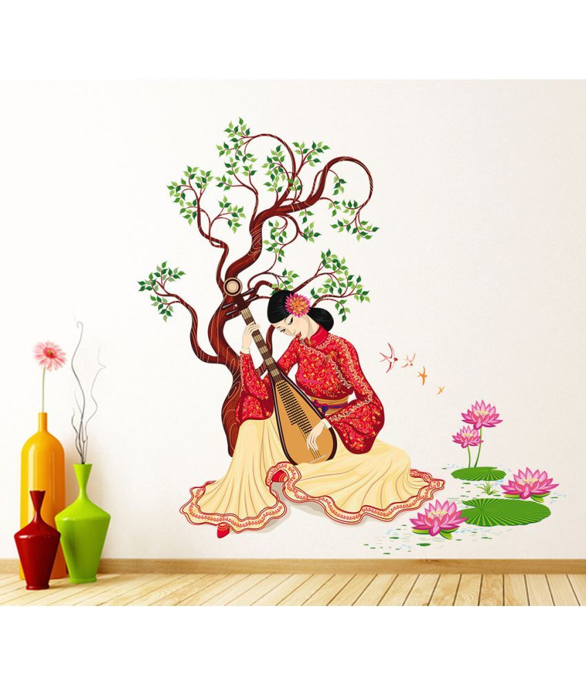     			StickersKart Chinese Girl PVC Wall Stickers