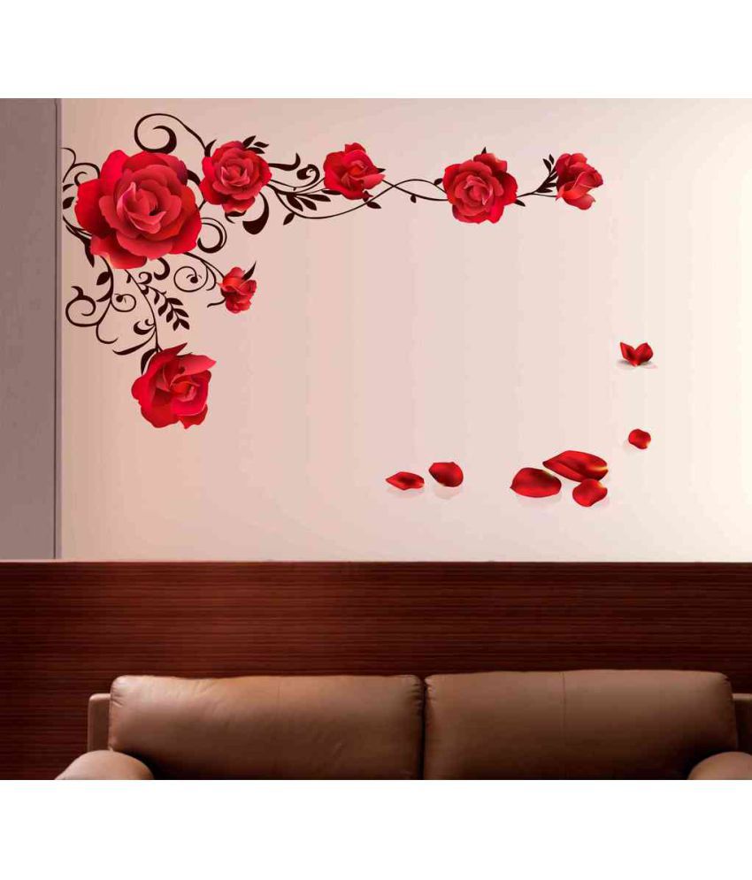     			HOMETALES Wall Sticker Floral ( 140 x 100 cms )