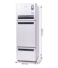 Whirlpool 240 Ltr 263D Protton Triple Door Refrigerator - Alpha Steel