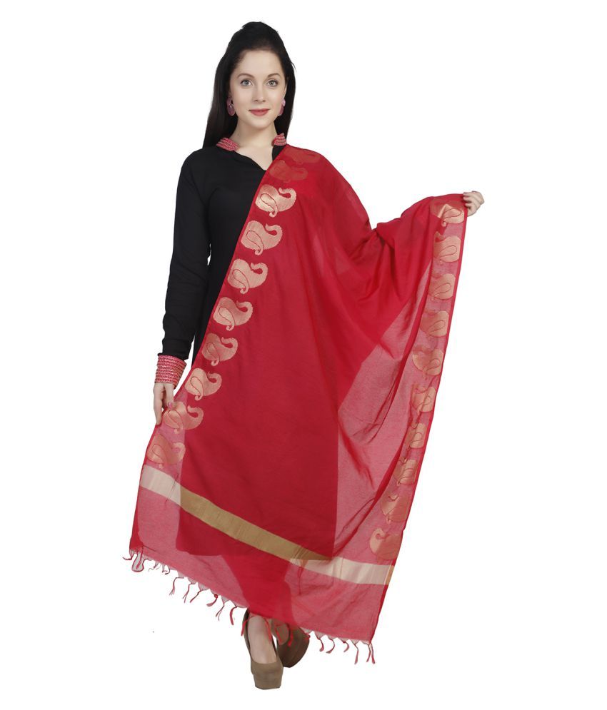 Dupatta Bazaar Red Banarasi Dupatta Price in India - Buy Dupatta Bazaar ...