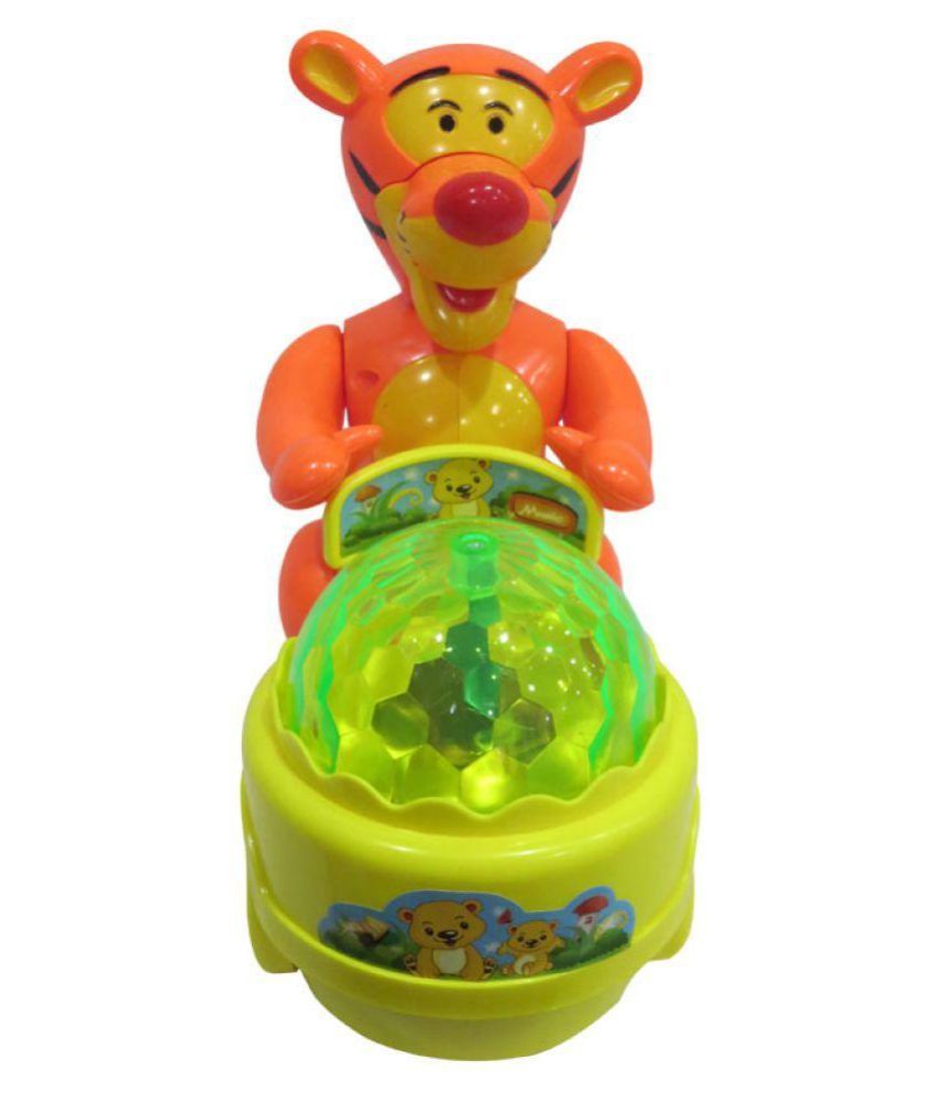 Little Genius Multicolour Tiger Electric Toys Flashing Lights and Music ...