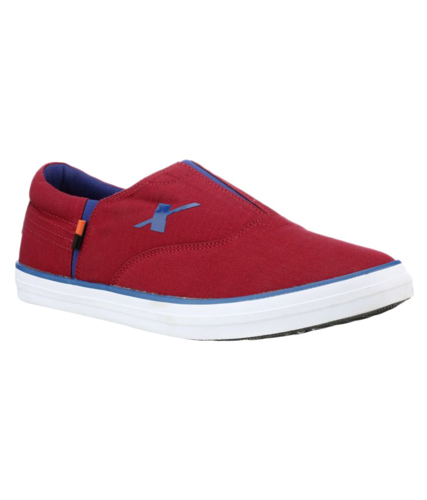 Sparx Sneakers Red Loafers - Buy Sparx Sneakers Red Loafers Online at ...