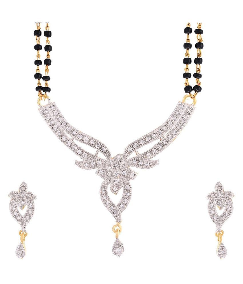     			YouBella Multicolor Alloy Mangalsutra with Chain and Earrings