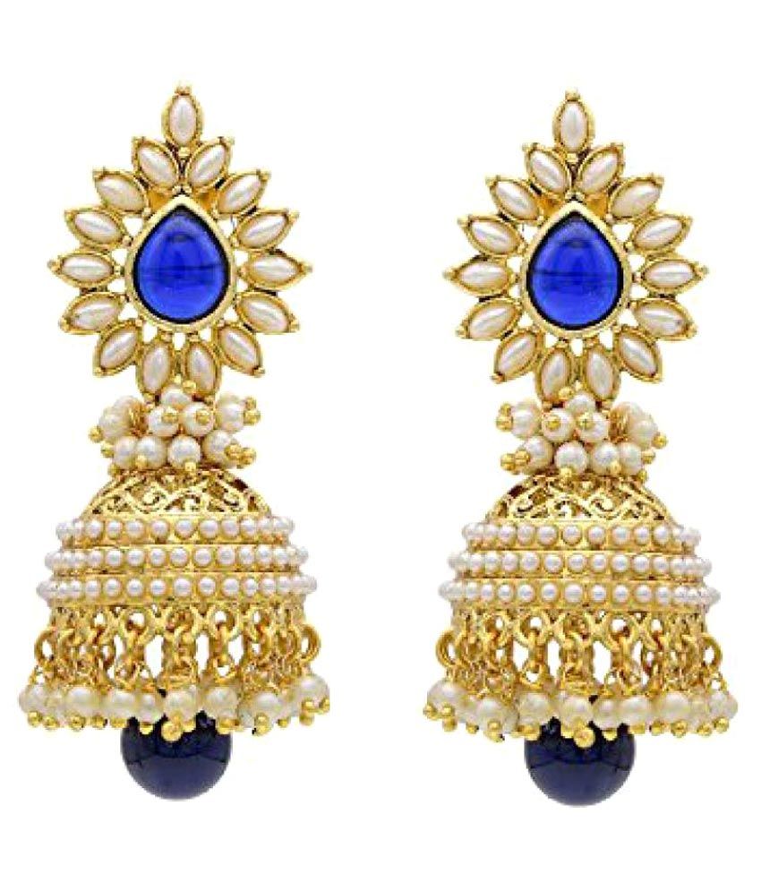     			YouBella Multicolour Jhumkis