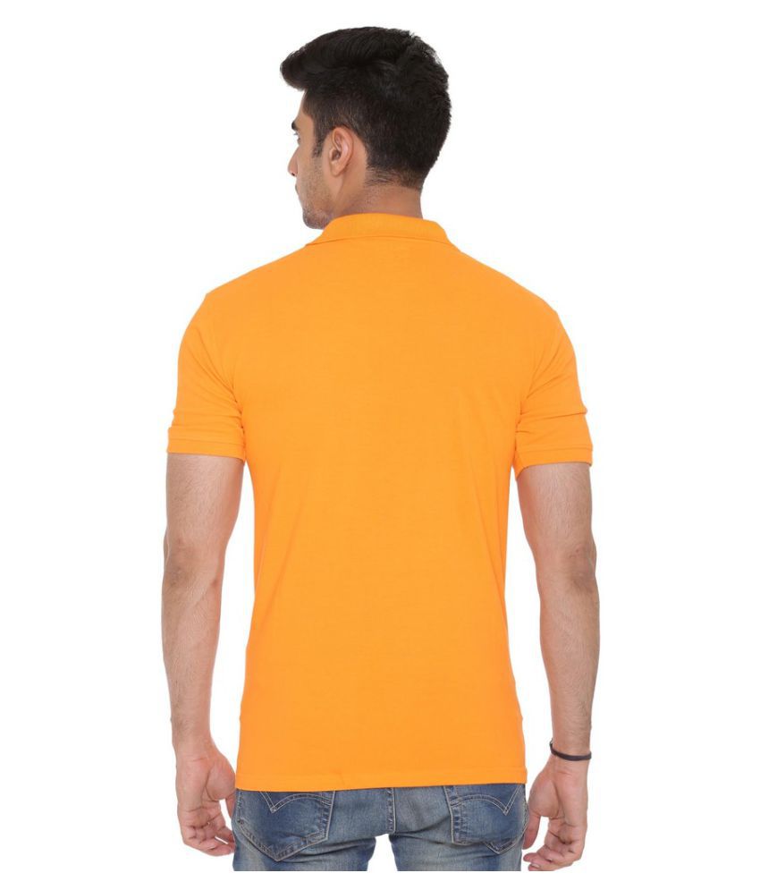 Colors & Blends Orange Regular Fit Polo T Shirt - Buy Colors & Blends ...
