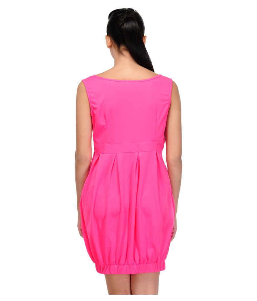 Bansons Fashion Pink Viscose Dresses - Buy Bansons Fashion Pink Viscose ...