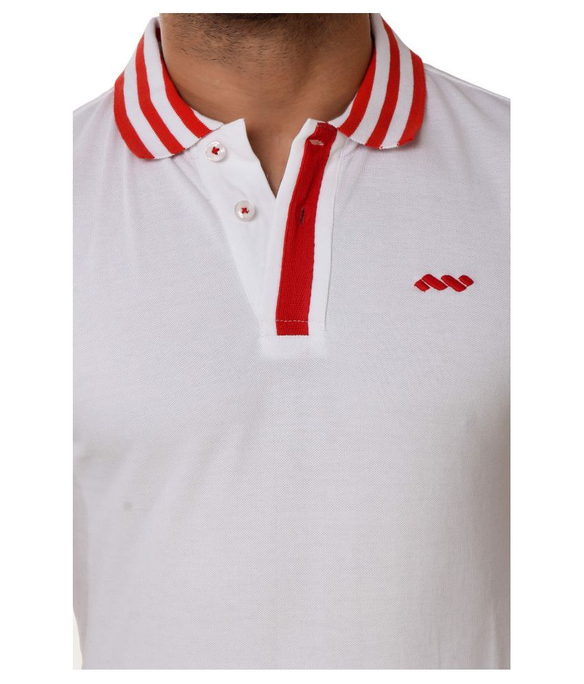 Spunk White Regular Fit Polo T Shirt Buy Spunk White Regular Fit Polo T Shirt Online at Low