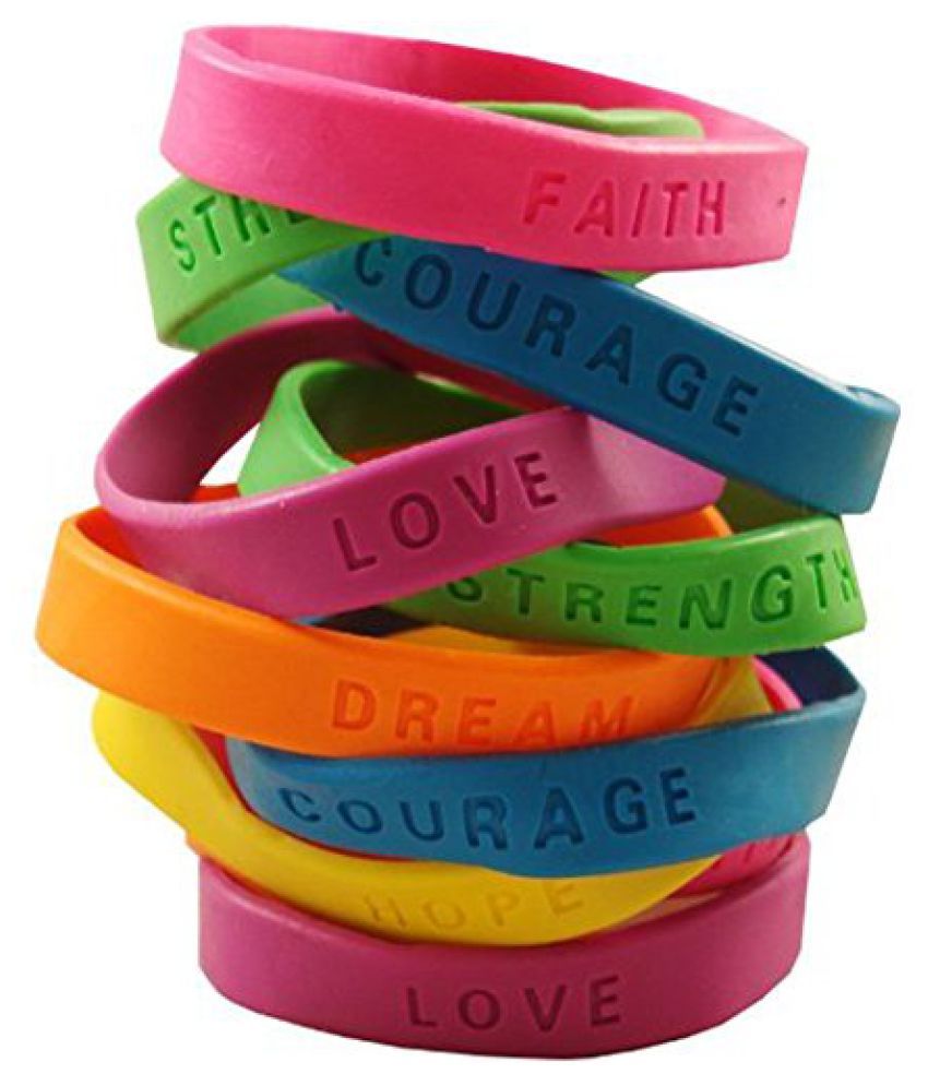 Inspirational Sayings Gel Bracelets 12 Pack Inspirational Sayings Gel Bracelets 12 Pack