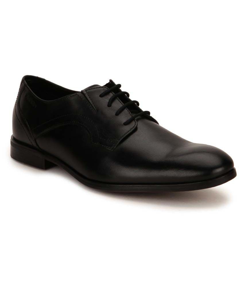 Roush Black Office Genuine Leather Formal Shoes Price in India- Buy ...