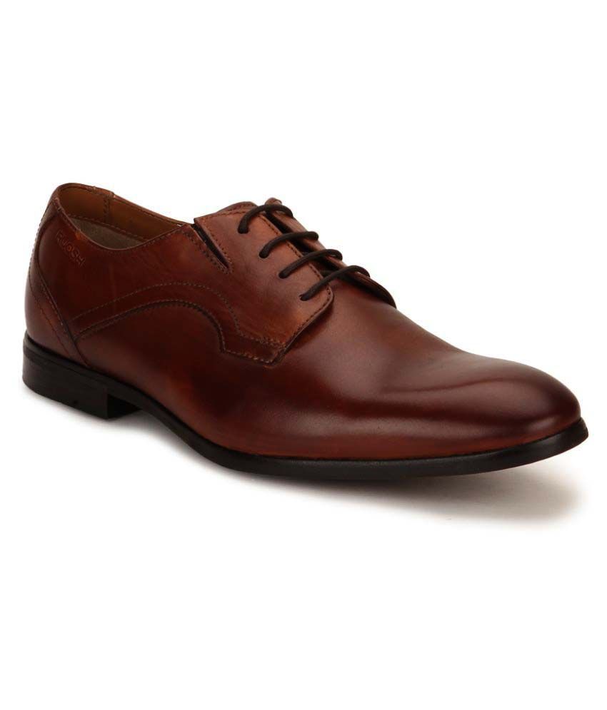 Roush Brown Office Genuine Leather Formal Shoes Price in India- Buy ...