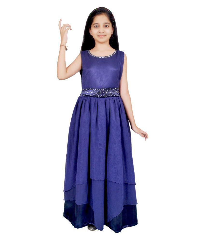 Yadnika Garment Blue Net Gowns - Buy Yadnika Garment Blue Net Gowns ...