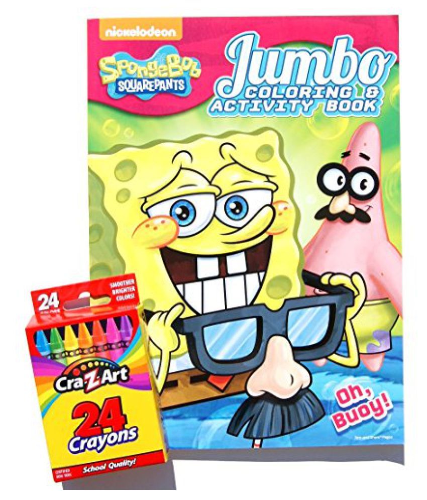 Download Sponge Bob Squarepants Jumbo Coloring and Activity Book with Cra-Z-Art Crayons: Buy Online at ...