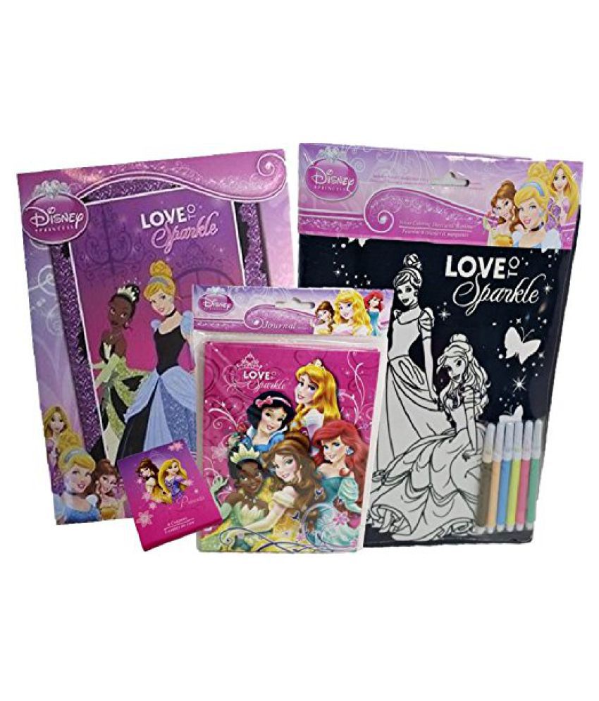 Disney Princess Gift Set of 4 Sparkling Scratch Art